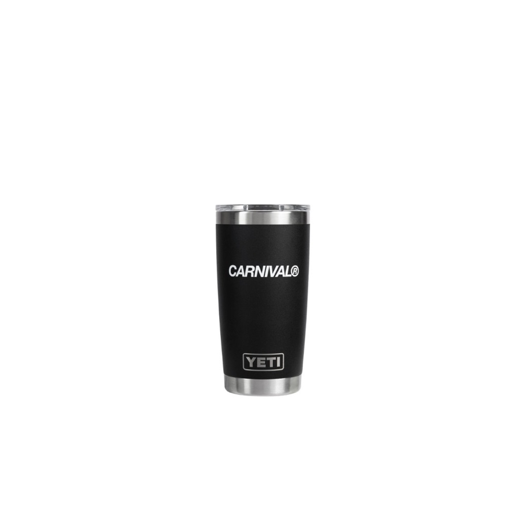 CARNIVAL X YETI RAMBLER 20 OZ TUMBLER BLACK