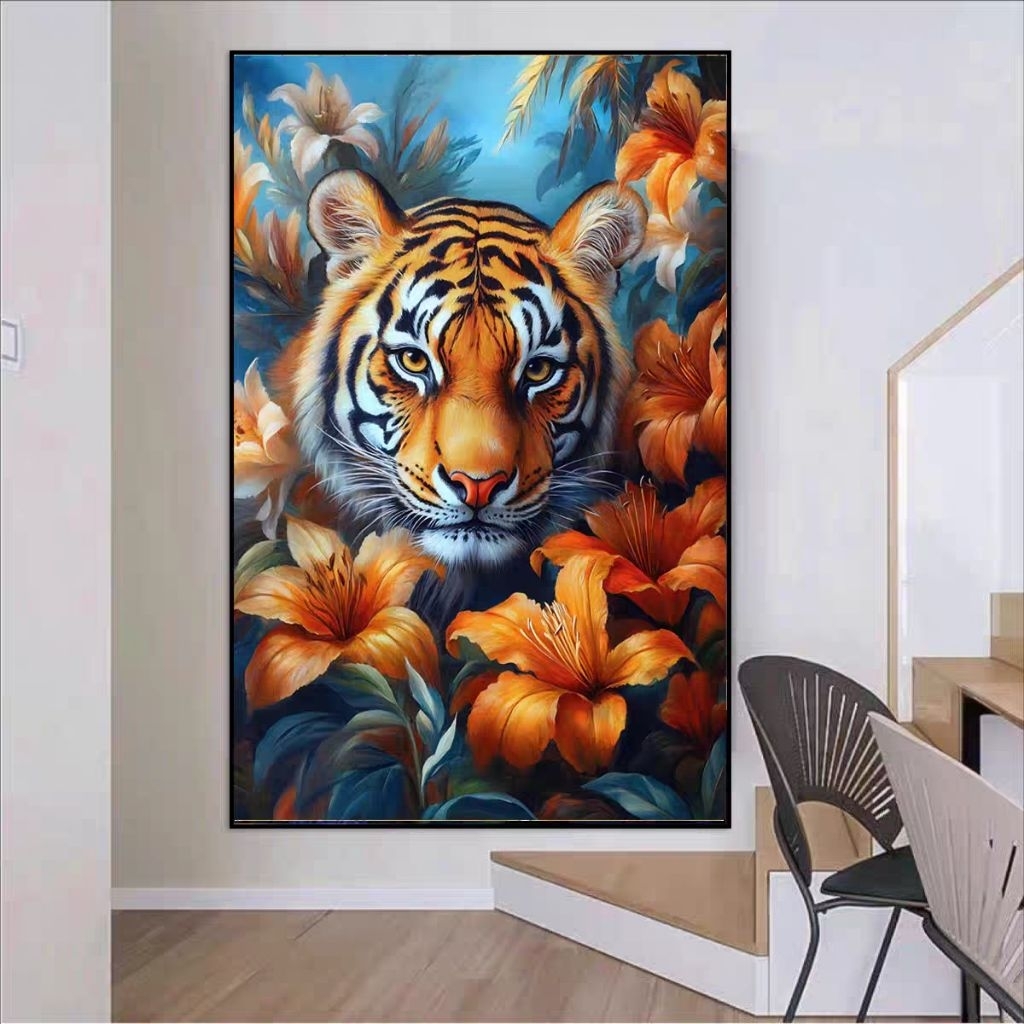 ครอสติชพิมพ์ลาย9CT ภาพเสือ