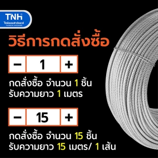 (เมตรละ) ลวดสลิงหุ้มยางใส สลิงหุ้ม ขนาด 2, 3, 4, 5, 6 มิล สลิงหุ้มพีวีซี PVC ตัดยาวต่อเนื่องเป็นเส้นเดียว