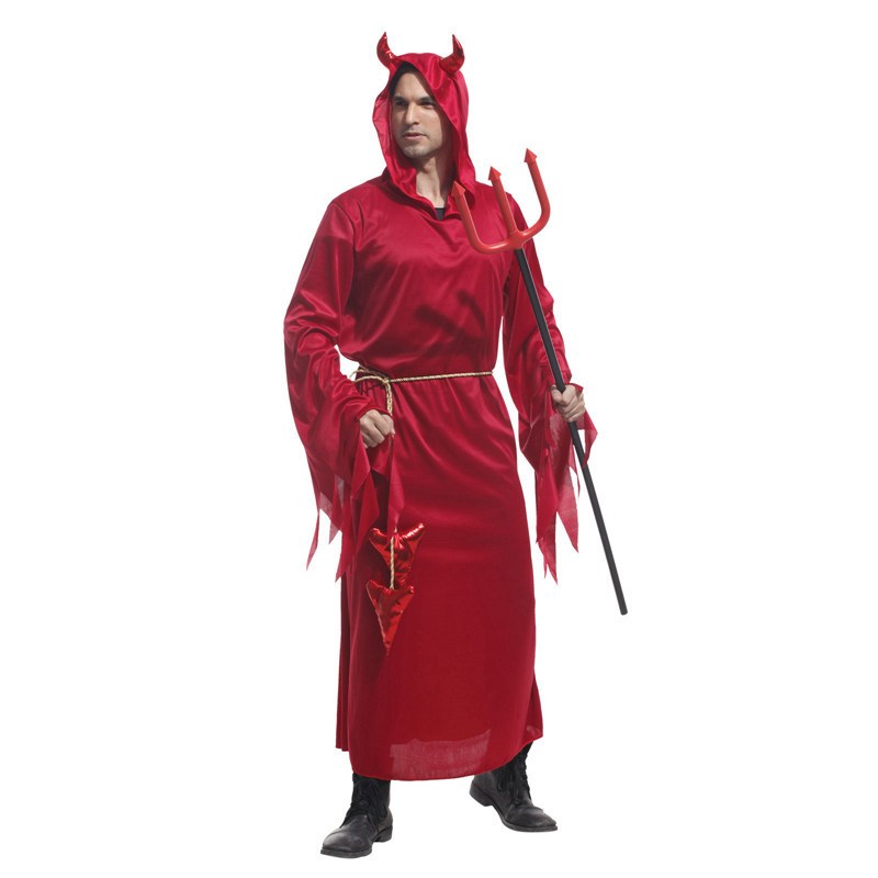 ชุดแฟนซี ปีศาจ สีแดง คอสเพลย์ ยมฑูต ปาร์ตี้ ธีมผี Grim Reaper Evil / Red Devil Fancy Halloween Costu