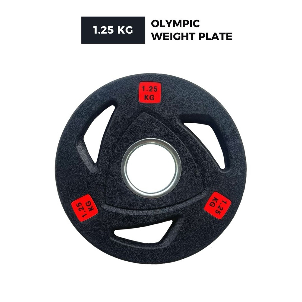 (1 ชิ้น) แผ่นน้ำหนัก 1.25 kg แผ่นน้ำหนักหุ้มยาง Olympic Weight Plates ขนาดรู 2 นิ้ว (50 mm) ใช้กับ O