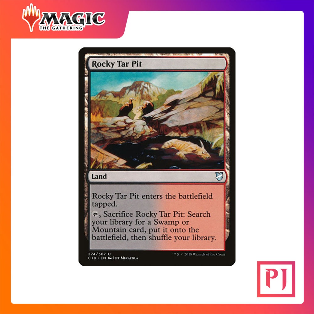 [MTG] Rocky Tar Pit [C18] [LAND] [UNCOM] [NORMAL] [ENG] (การ์ดเมจิค / Magic the Gathering)