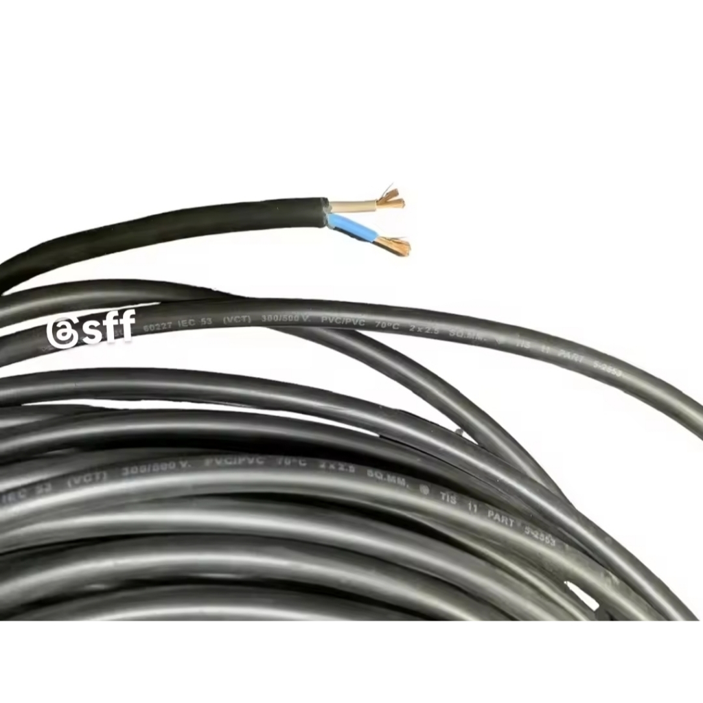 STT สายไฟ VCT 2x2.5 ยาว 100 เมตร มี มอก. สายไฟอ่อน IEC53 - รูปที่ 2