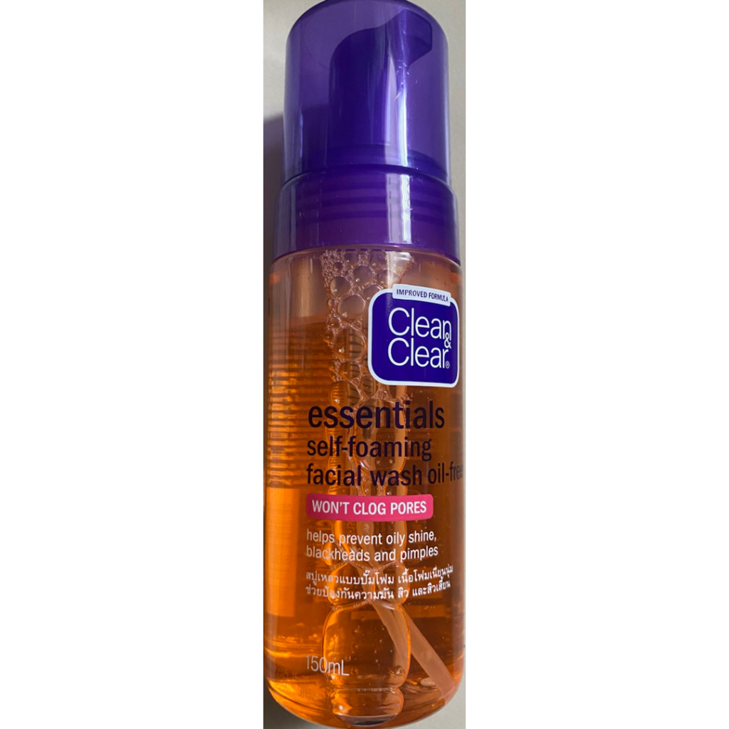 Clean & Clear Essentials Self Foaming Facial Wash วิปโฟมล้างหน้า 150 มล.