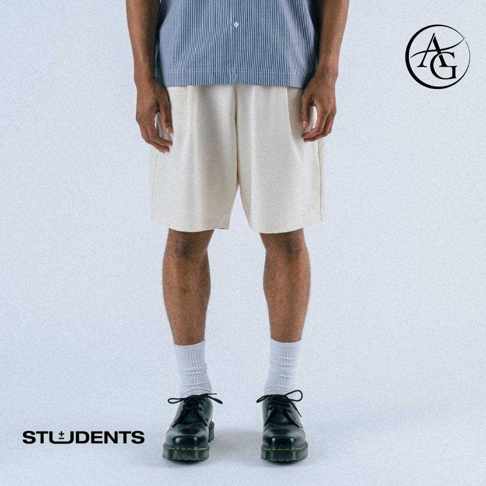 STUDENTS GOLF กางเกงผู้ชายขาสั้น Calculus Baggy Slack Pleated Shorts
