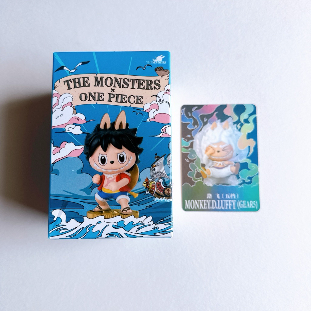 (secret）POPMART Labubu x One pieces - ตัว Secret Monkey. D.Luffy GEAR 5 พร้อมส่งจากไทย