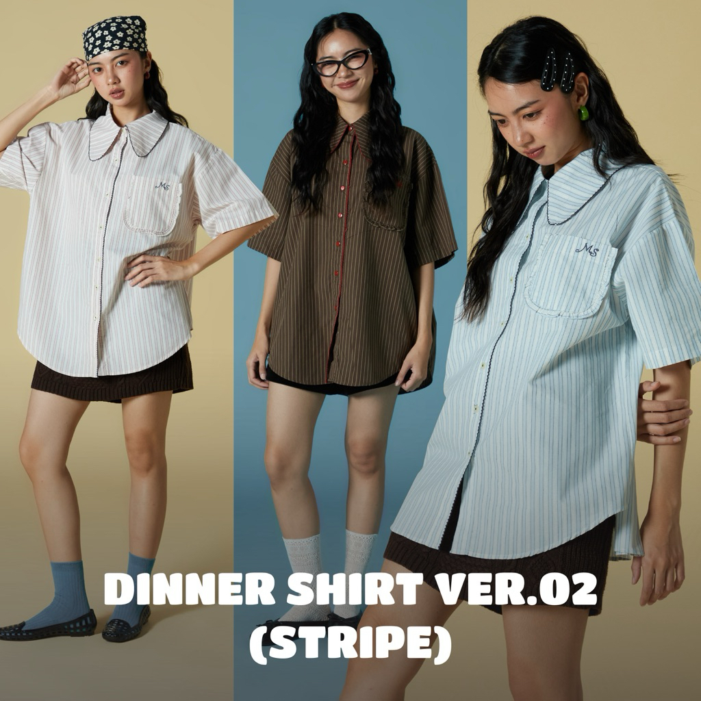 DINNER SHIRT STRIPE เสื้อเชิ้ตลายทาง