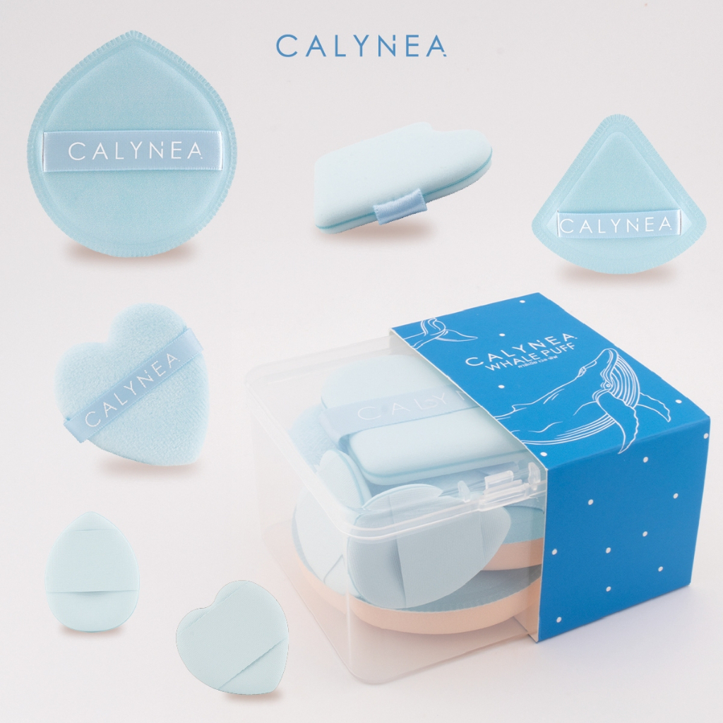 Calynea Whale Puff [1 เซตมี 6 ชิ้น ] ใช้สำหรับแต่งหน้า พัฟนุ่มเด้ง ไม่กินรองพื้น