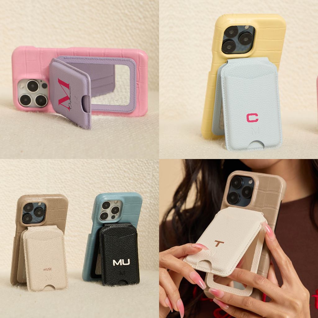 MUSE - Flap-On Wallet & Phone Stand With Mirror