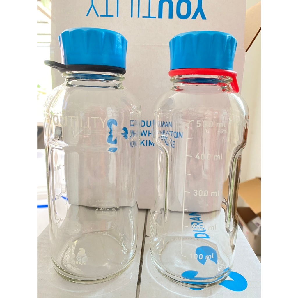 ขวดยูทิลิตี้ Youtility Bottle 250ML 500ML 1000ML ยี่ห้อ Duran ประเทศ Germany ขวดดูแรน ขวดใส่สารสีใส