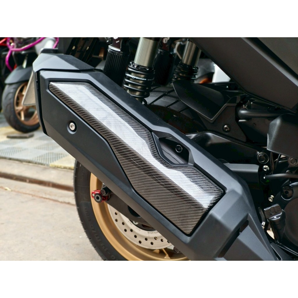 ครอบกันร้อนท่อ ADV 350 คาร์บอนแท้ ครอบท่อ ADV350 คาร์บอน
