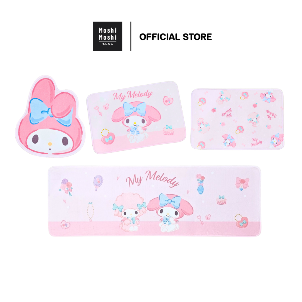 Moshi Moshi พรมเช็ดเท้า พรมตกแต่ง ลาย Mymelody ลิขสิทธิ์แท้จากค่าย Sanrio รุ่น 6100005176-5179