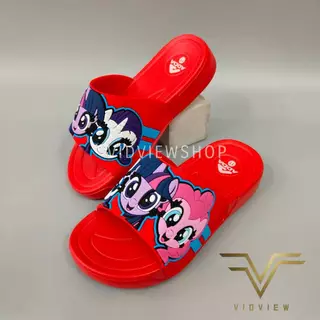 VIDVIEW มีส่งด่วน รองเท้าแตะเด็กหญิง Adda 35D01 แบบสวม ลายม้าโพนี่ ลิขสิทธิ์แท้ ไซส์ 25-35