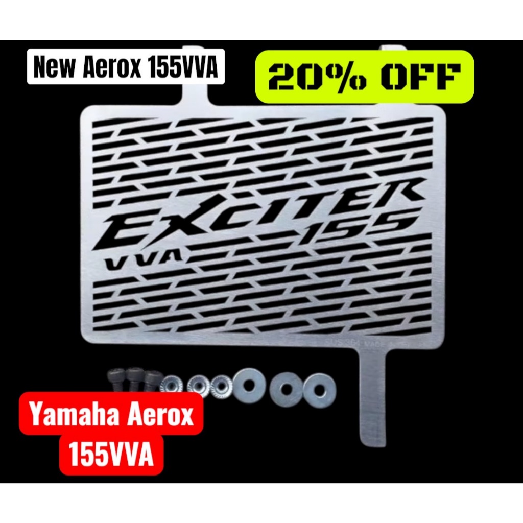 การ์ดหม้อน้ำ new Yamaha Exciter 155VVA สีเลส 20% off  Yamaha Exciter 155VVA🎫F🎫