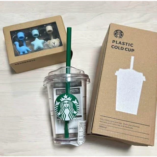 🌟เวอร์ชันอัพเกรด🌟เกาหลี สตาร์บัคส์ 2025 สินค้าใหม่สไตล์มินิมอลซีรีส์จํากัดคลาสสิกเทพธิดาถ้วยฟางพลาสติกใสถ้วยน้ําเย็