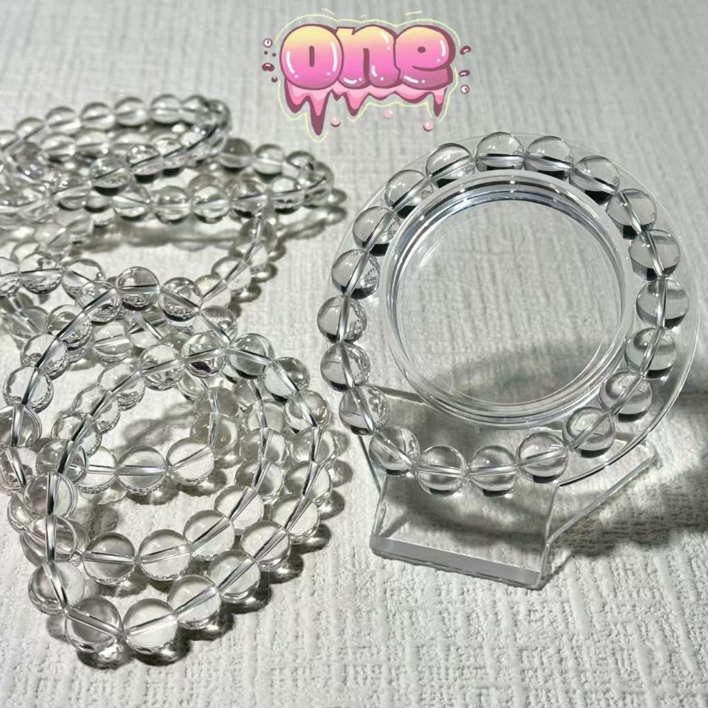 ควอตซ์ใส เคลียร์ควอตซ์ Clear Quartz ลูกปัดหินควอตซ์ ควอตซ์ใสดิบ สีขาว หินแห่งความสุข ขนาด 10 มม.