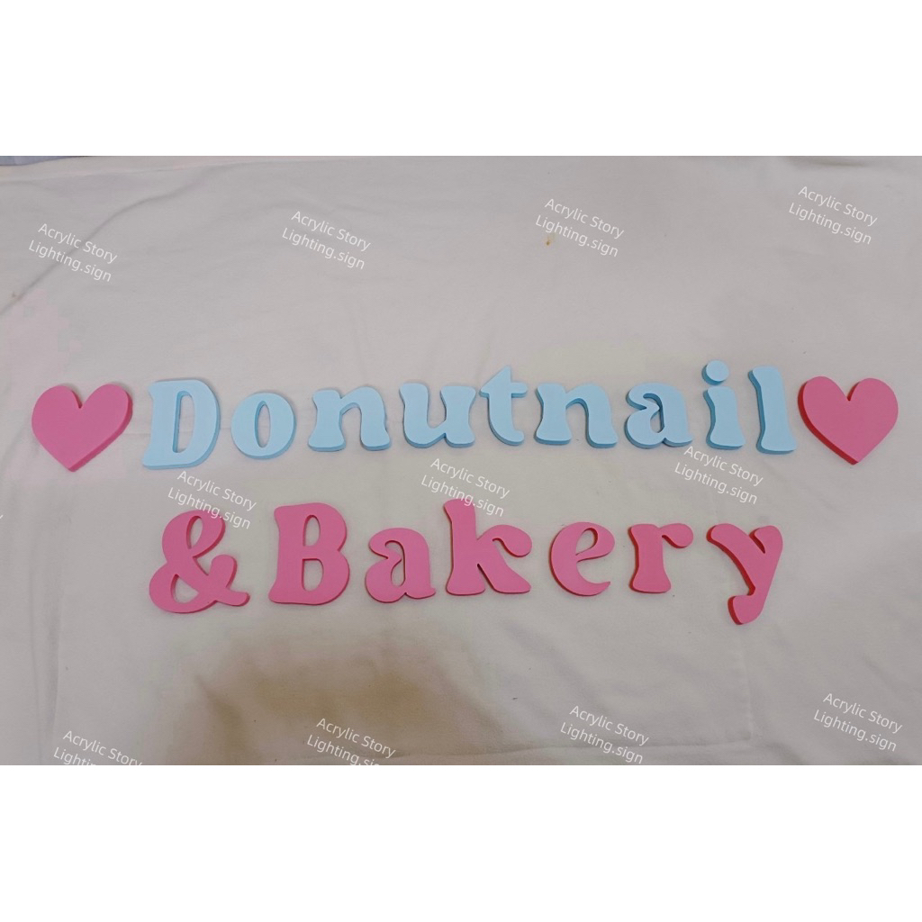 ตัวอักษรพลาสวูด เริ่มต้น 9 บาท ขนาด 10-30 cm ความหนา 5-10 มม มีฟ้อนมีแบบให้เลือก จัด่สงไว - รูปที่ 7