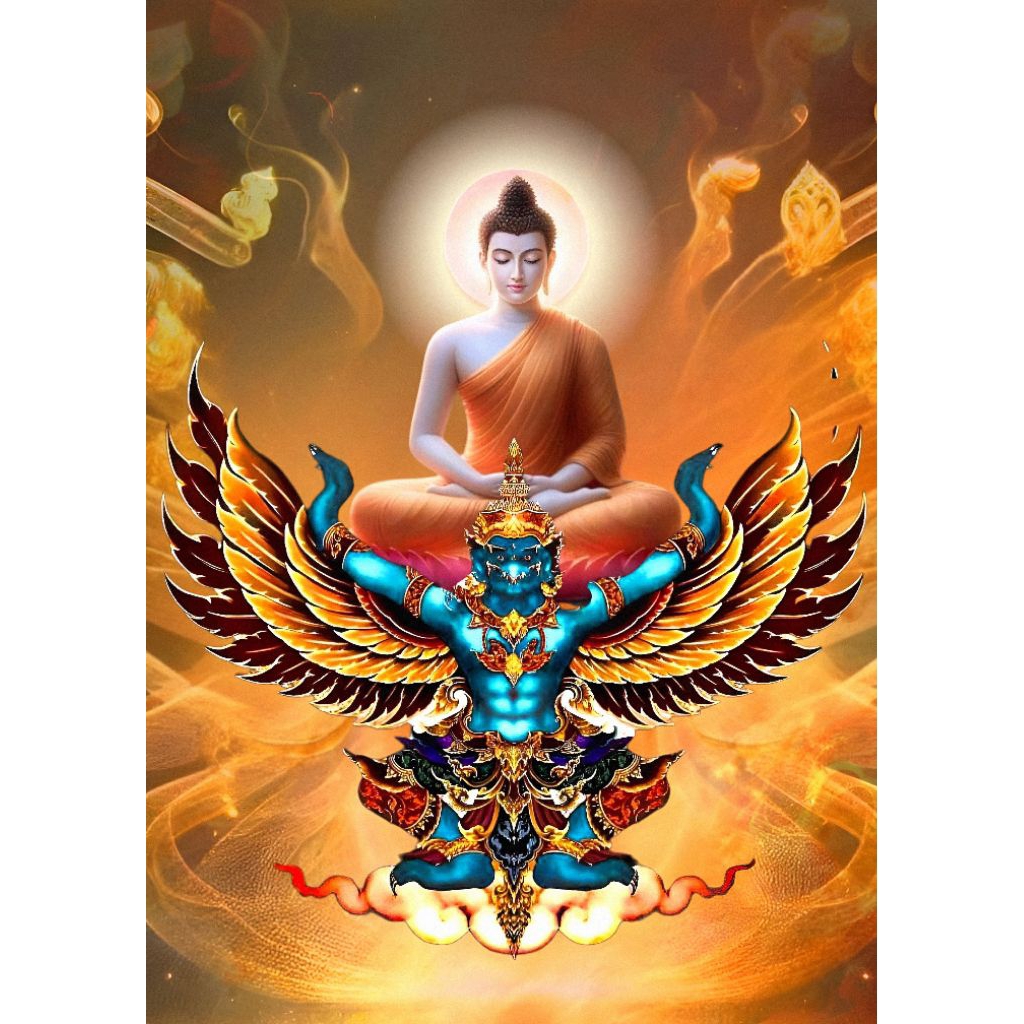 รูปโปสเตอร์  พระพุทธเจ้า ไม่มีกรอบ ภาพมงคล เสริมฮวงจุ้ย ตกแต่งบ้าน ขนาด A3