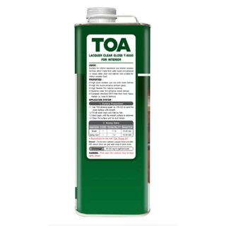 ส่งไว🔥[TOA] แลคเกอร์เงา TOA รุ่น T-5000 สีใส ขึ้นฟิล์มเร็ว ให้ความเงางามสูง ขนาด 1/4 , 1 แกลอน