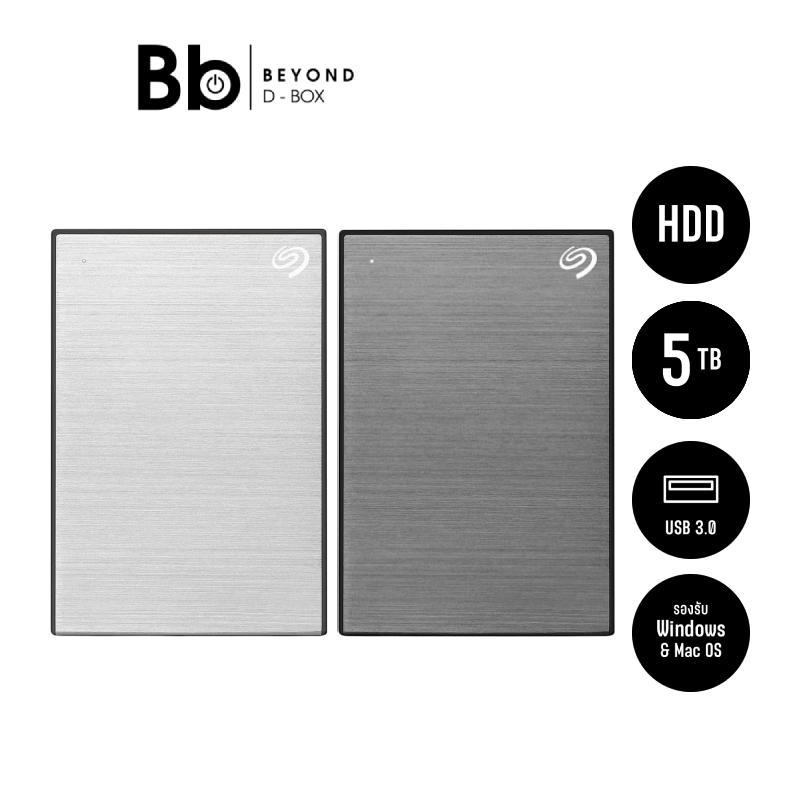 ฮาร์ดดิสก์แบบพกพา Seagate HDD Ext One Touch with Password  ความจุ 5TB by BB Beyond D-Box