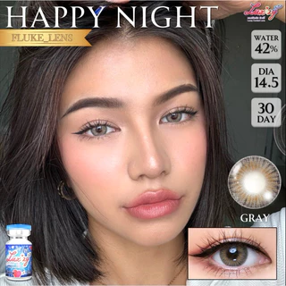 คอนแทคเลนส์ 💎รุ่น Happy Night 💎 (ขนาดกลาง) รุ่นตาเซ็กซี่ ตาคม Luxzylens ใส่สบาย Made in Korea 🇰🇷 luxzy lens ve