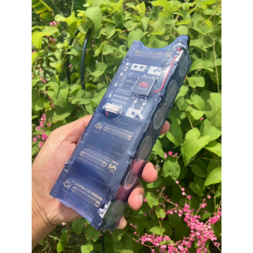 แบตเตอรี่ LiFePO4 Battery 6s 6ah 19.2 -21.9v Mpower สีดำ แถมที่ชาร์ท
