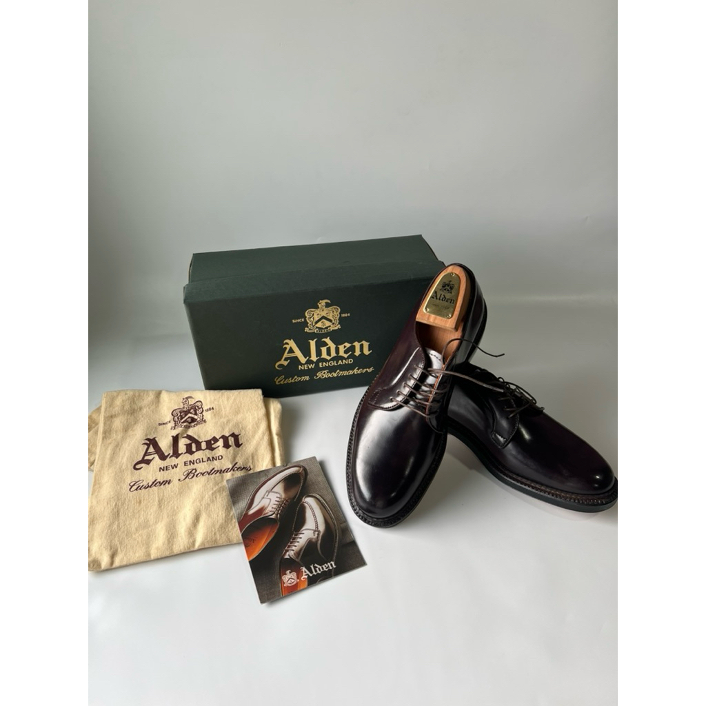รองเท้า Alden Plain Toe Shell Cordovan 990D size: 8D
