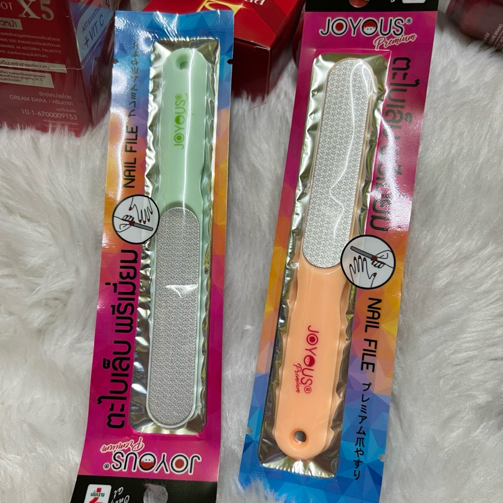 2 อัน ตะไบ พรีเมี่ยม ทน ใช้ดี shaping  prevent chipping splitting แต่งเล็บ มือ เท้า nail file joyous