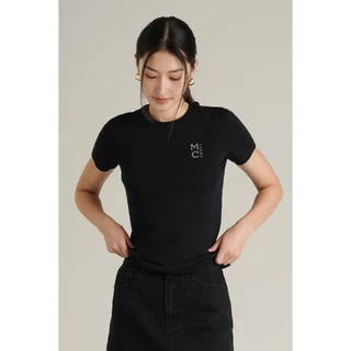 Mc JEANS (แม็คยีนส์) Online Exclusive เสื้อยืดผู้หญิง เสื้อยืดแขนสั้น ทรงสลิม Slim Fit T-Shirt มีให้เลือก 2 สี MTTZA33