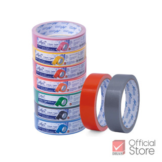 [แพ็ค 12 ม้วน] Elfen เทป เทปผ้า 24 มม. 8 หลา จำนวน 12 ม้วน