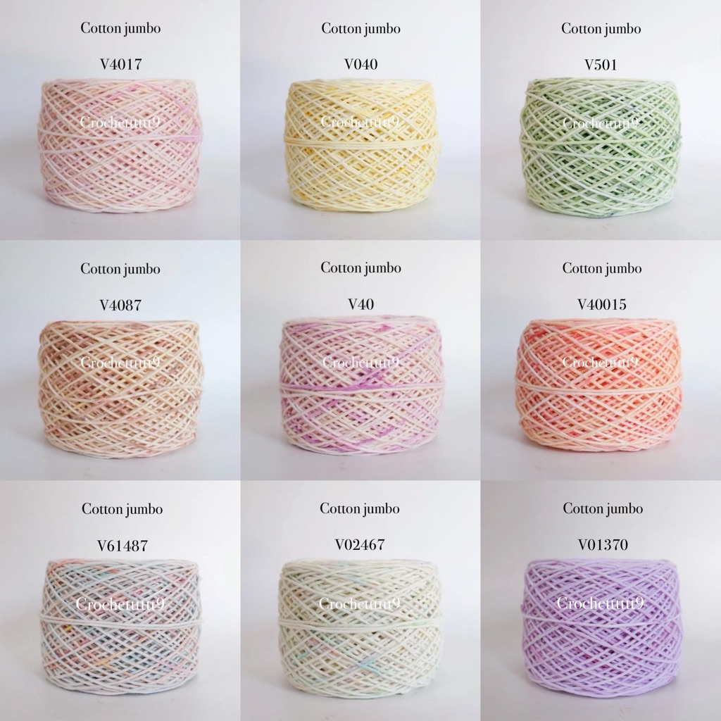 คอตตอนจัมโบ้ 3 มิล สีเหลือบ รหัส V