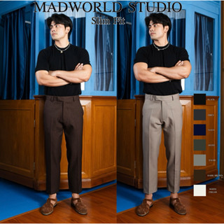 MADWORLD STUDIO / SLIM FIT  TROUSERS  กางเกงทรงกระบอกเล็กเอว…