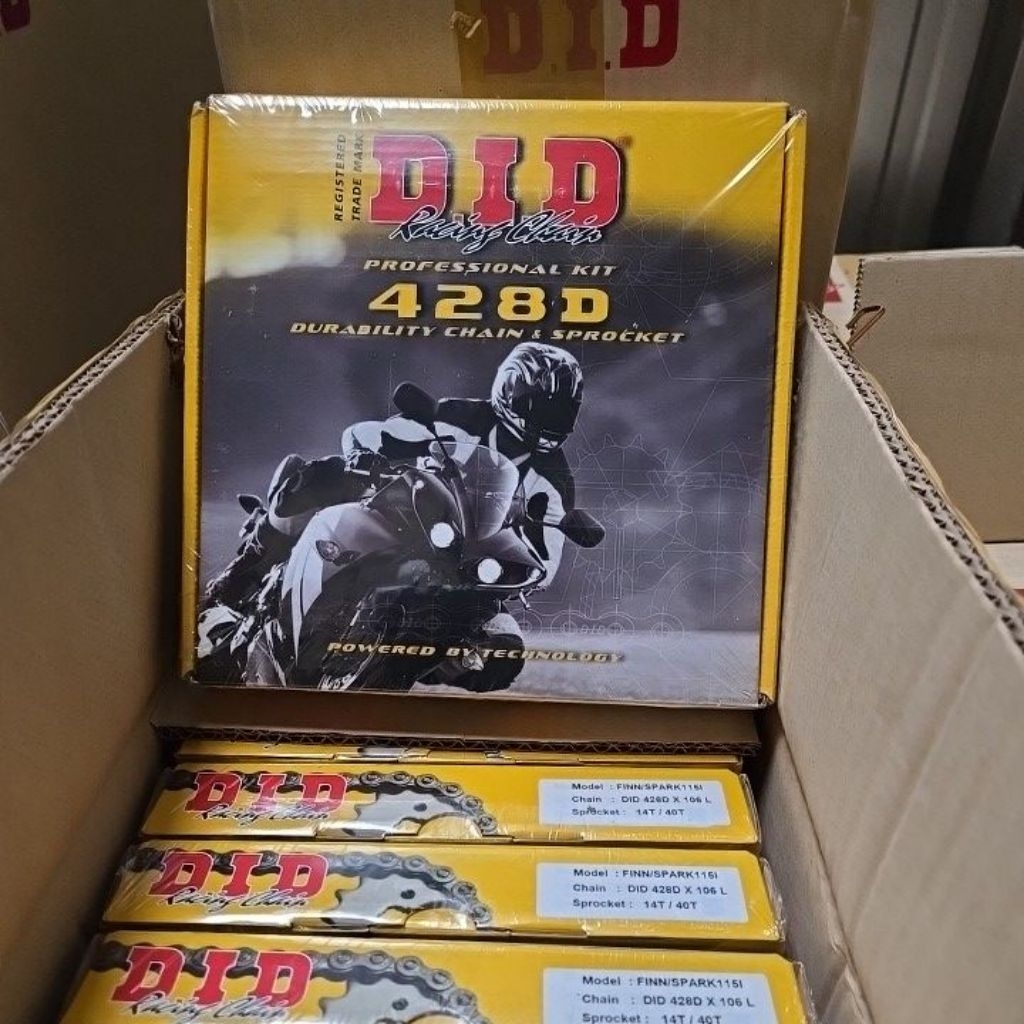 D.I.D.​ 428​ โซ่​+ส​เตอร์​หน้า-หลัง​ ครบชุด​ MSX125/FINN/SPARK115I/WAVE125I​(2019)(LED)