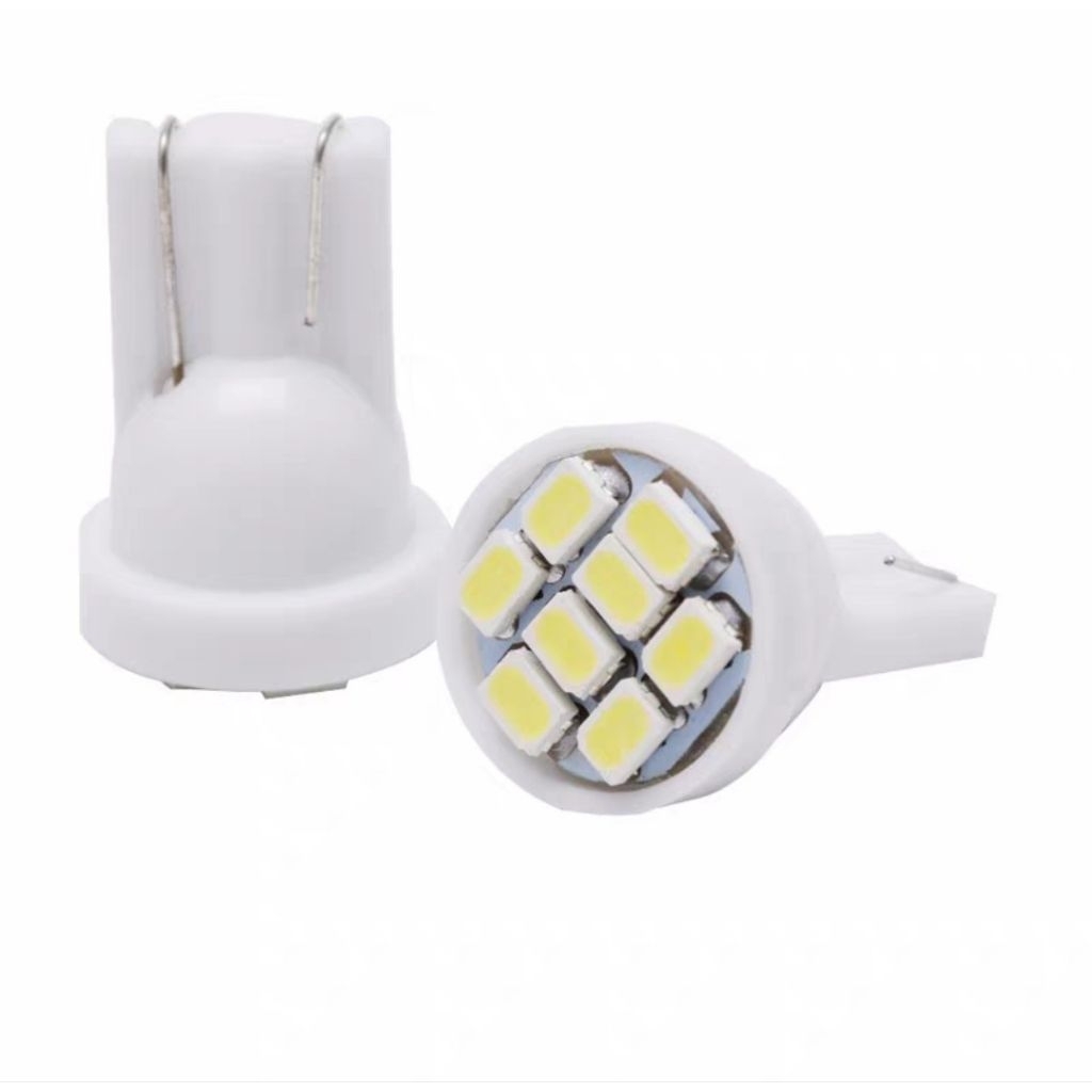ไฟหรี่ T10/8smd หลอดไฟ LED T10 8 ชิพ วัดบูส ส่องป้ายทะเบียน ราคา/1คู่