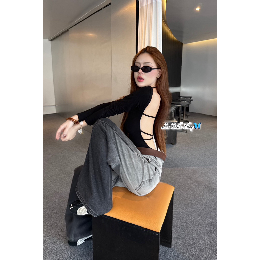 💕ShopBypuy💕บอดี้สูทแขนยาวโชว์หลังติดอะไหล่ตัวมัมสุดๆ🫦 - รูปที่ 5