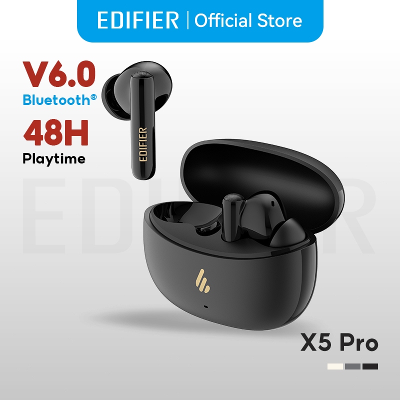Edifier X5 Pro 2025 หูฟังไร้สาย True Wireless พร้อมระบบตัดเสียงรบกวน ANC บลูทูธ V6.0 6 ไมโครโฟน การโทรที่ชัดเจน IP55