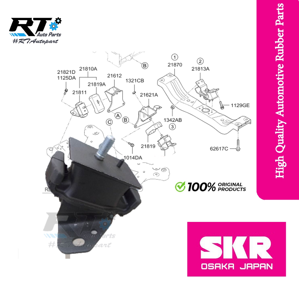 SKR แท่นเครื่อง ยางแท่นเกียร์ HYUNDAI H1 | SHYENM-010 / SHYENM-011 / SHYENM-012