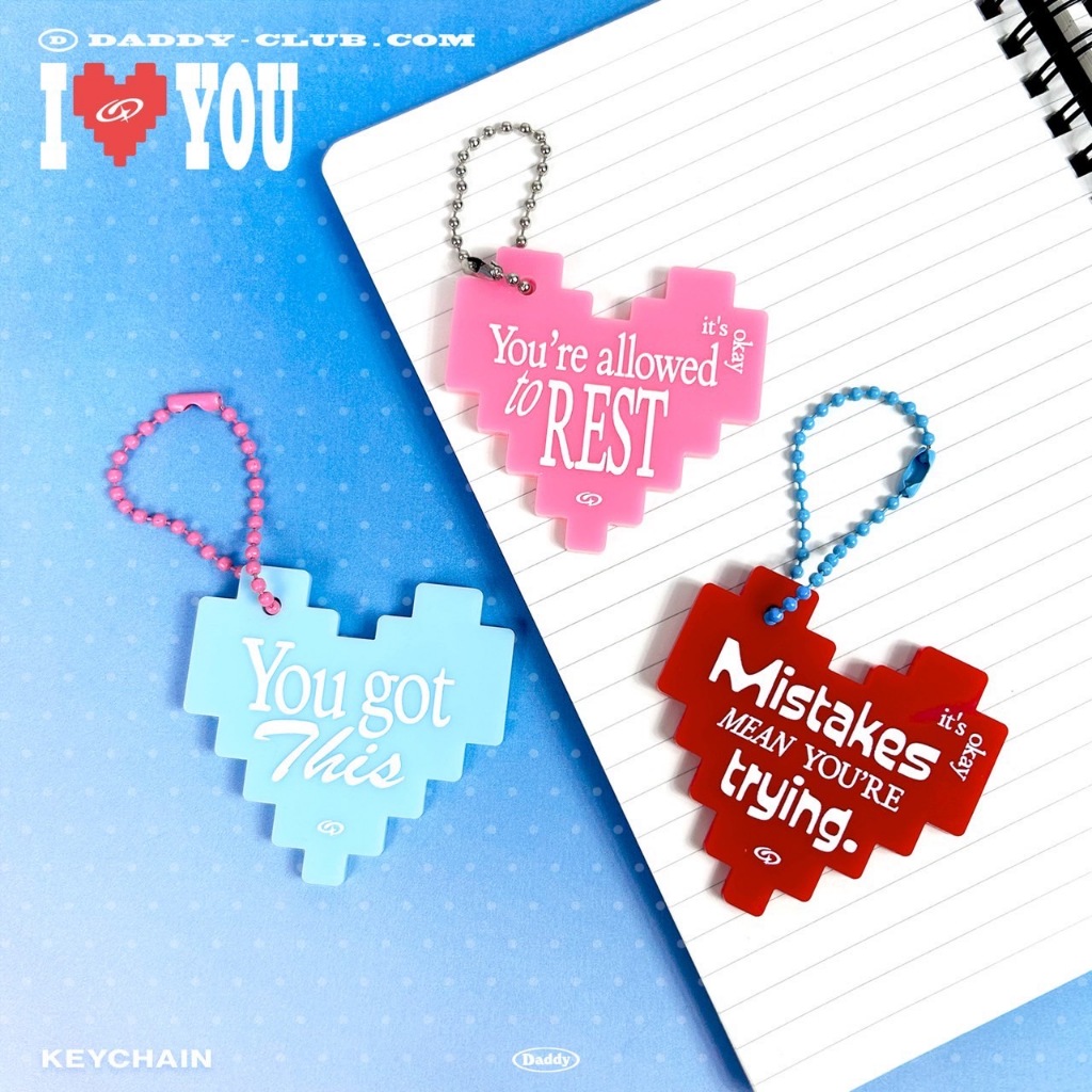 DADDYCLUB | I Heart You Keychain  พวงกุญแจรูปหัวใจ สุดน่ารัก