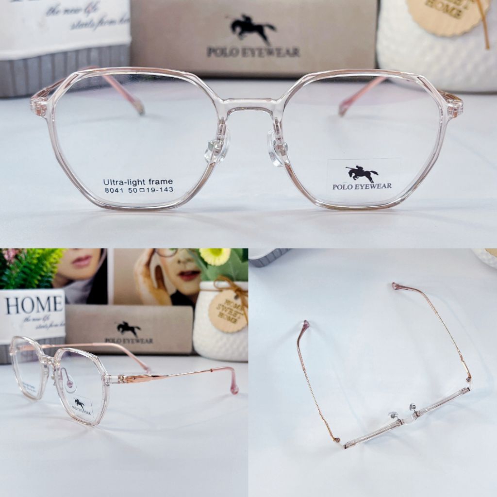 กรอบแว่นตา ผู้หญิง เบา TITANIUM 31026 8041 พร้อมเลนส์ ตัดแว่น สายตาสั้น ยาว แว่นกรองแสง บลูบล็อก ออโต้ ตัดตามสายตา - รูปที่ 3