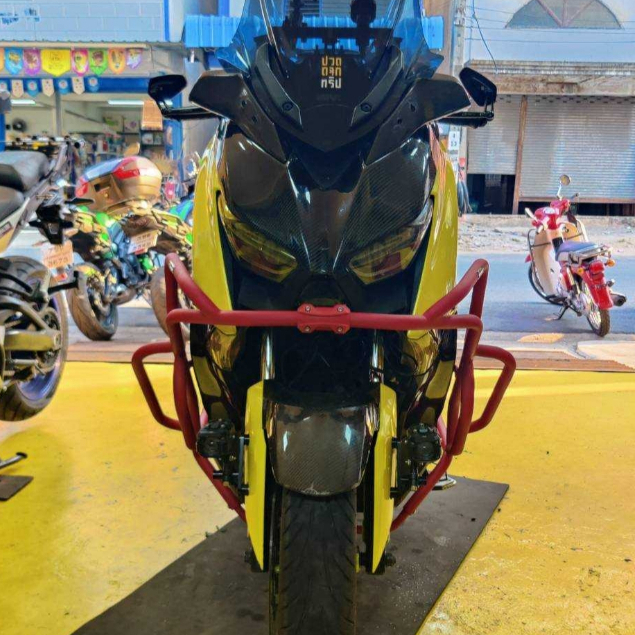 [KMO RACK BAR CUSTOM] แคชบาร์งานคัสตอม Xmax ทรงปวดดากทริป