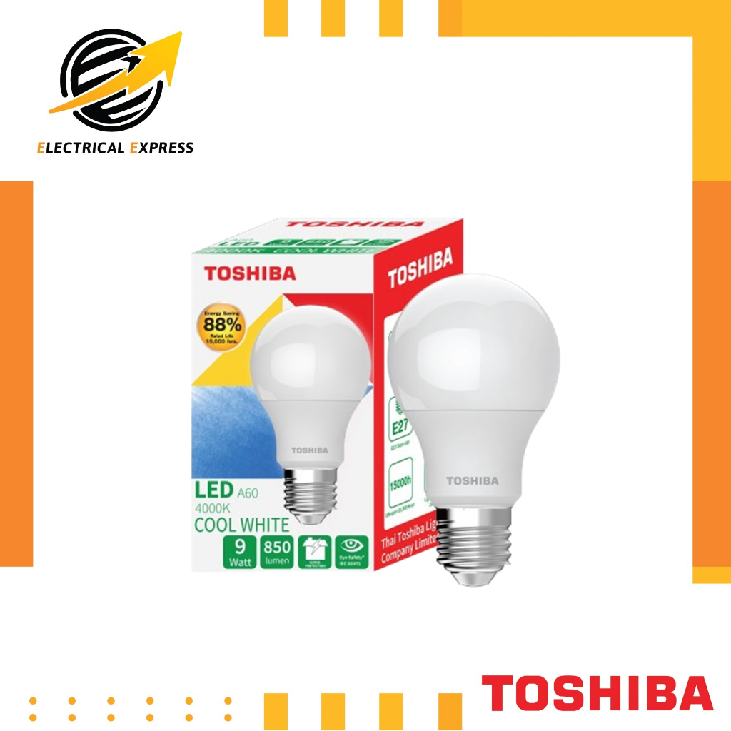 Toshiba LED BULB A60 9W CW 4000K