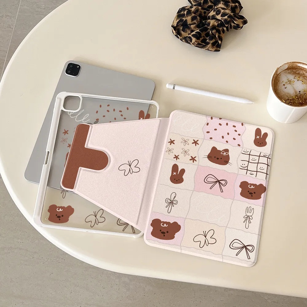 ✨พร้อมส่ง✨เคสiPadหมุน 360°bow-knot Pro13 Air7/6 11 Gen11/10 Gen9 ลูกสุนัขน่ารัก เคสไอแพด Gen6/5 Air3 - รูปที่ 2