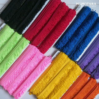 MOMOTARA No. 706 เทปทอ Knit ชายครุยเกลียว Bullion Fringe Knit ขนาด 3.2 CM ยาว 25 หลา เทป วัสดุตกแต่ง diy งานฝีมือ