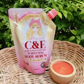 PRETTY GIRL C&E SERUM เซรั่มไฮยา พริตตี้เกิร์ล ไวท์เทนนิ่ง บอดี้ เซรั่ม [ปริมาณ 300 ml.]