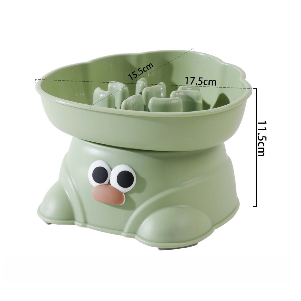 AimayaPet ชามอาหารสัตว์เลี้ยงช ชามใส่อาหารทรงสูง ามชะลอกิน ปกป้องคอ ความจุขนาดใหญ่ ทําความสะอาดง่าย - รูปที่ 7