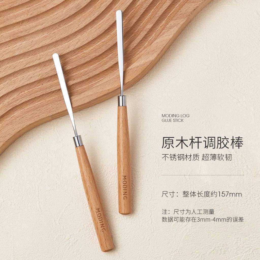 ที่ปาดเจลด้ามไม้ ที่คนผสมสี Spatula เนื้อบางให้ตัวงอได้ คุณภาพดี ปาดPolygel อุปกรณ์ทำเล็บ