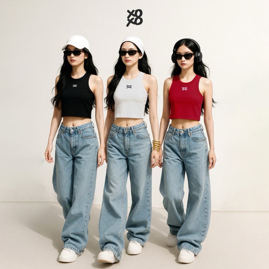 เสื้อกล้าม - รุ่น XOXO Rib Tank Top 🍓ผ้ายืด ทรงสวย ใส่สบาย