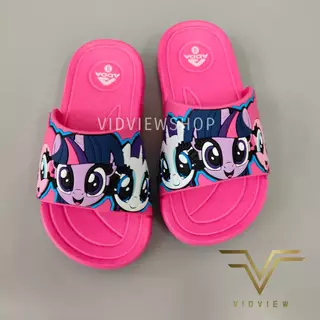 VIDVIEW มีส่งด่วน รองเท้าแตะเด็กหญิง Adda 35D01 แบบสวม ลายม้าโพนี่ ลิขสิทธิ์แท้ ไซส์ 25-35