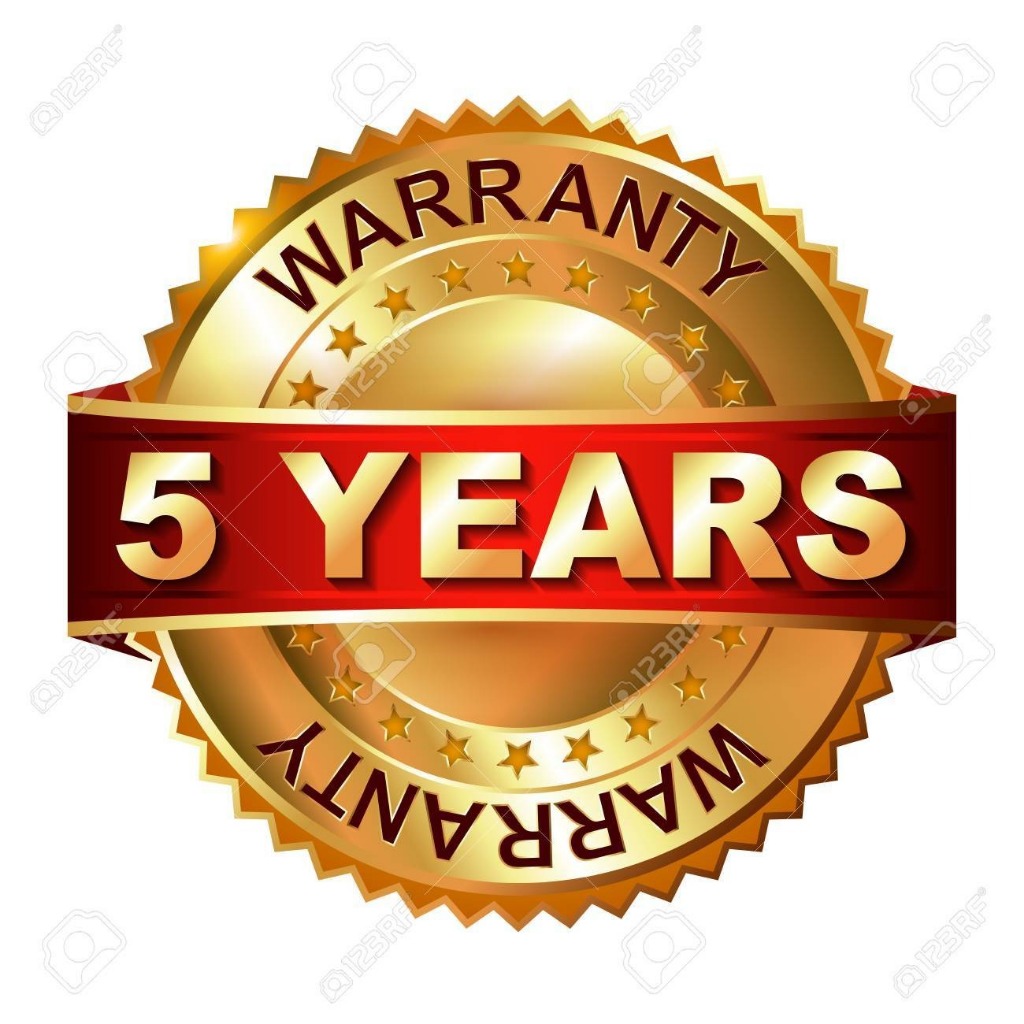 5 years warrantys5 years warrantys5 years warrantys