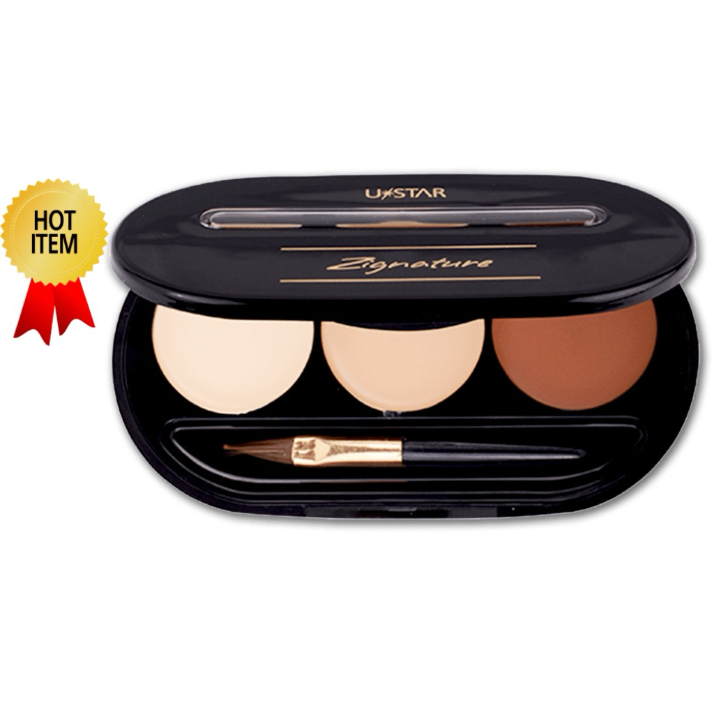 ลดกระหน่ำ🔥(exp10/25)ไฮไลท์&คอนซีลเลอร์&เฉดดิ้ง 3 IN 1 Ustar ซิกเนเจอร์ เพอร์เฟ็ค Zignature  Perfect 